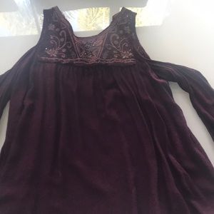 Blouse with lace back